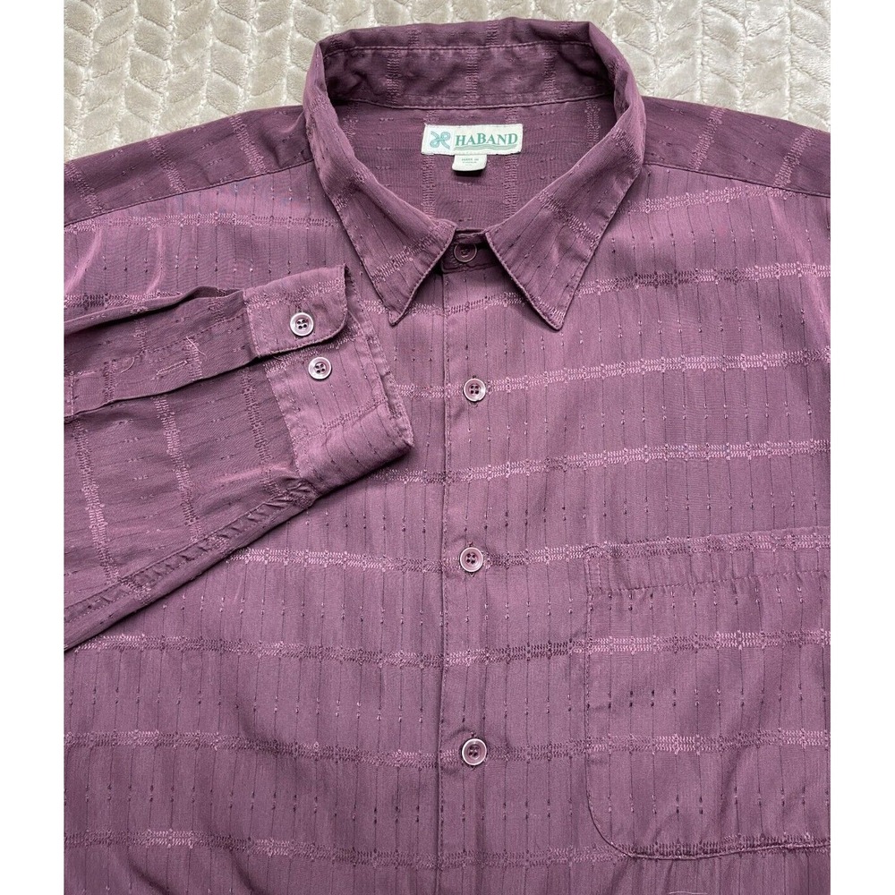 Haband Men's XL‎ Long Sleeve Maroon Shirt